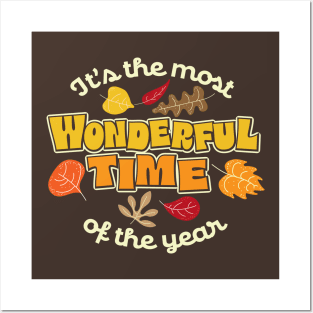 Fall - It's the Most Wonderful Time of the Year design Posters and Art